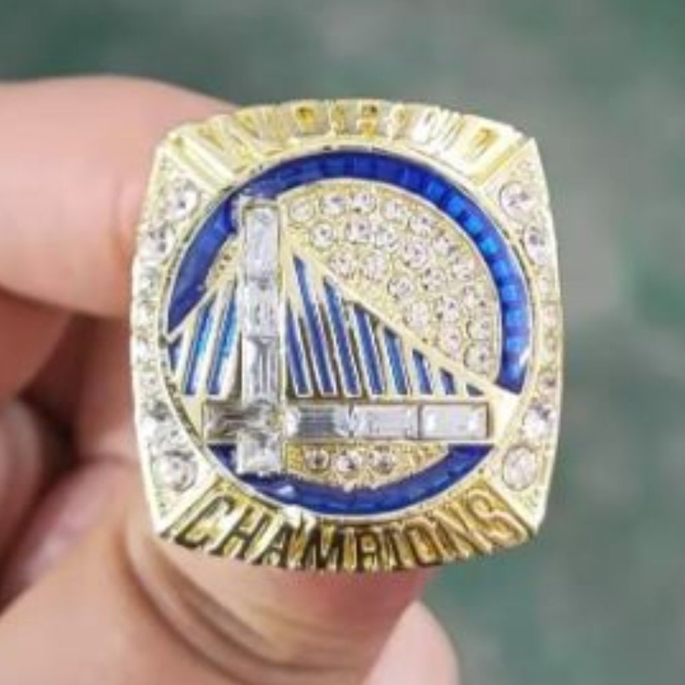 Golden State Warriors Championship Ring 2022 Steph‎ Curry Fan Edition Gold